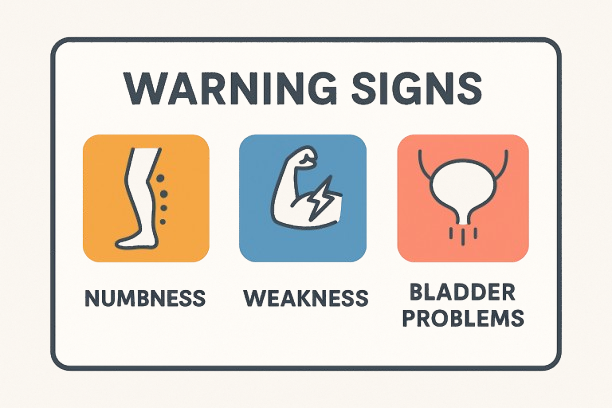 Chronic Lower Back Pain: Numbness, Weakness, or Loss of Bladder Control
