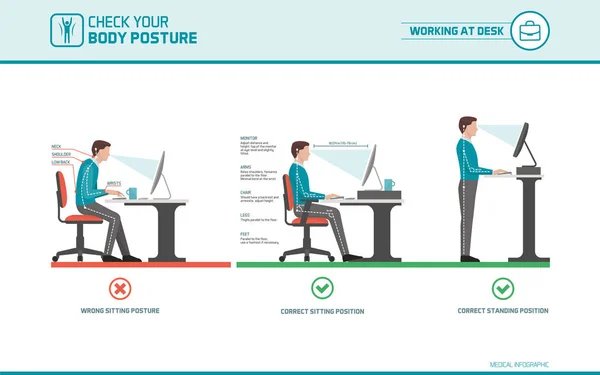 Stretches for Rounded Shoulders: At Work: Set Up an Ergonomic Desk