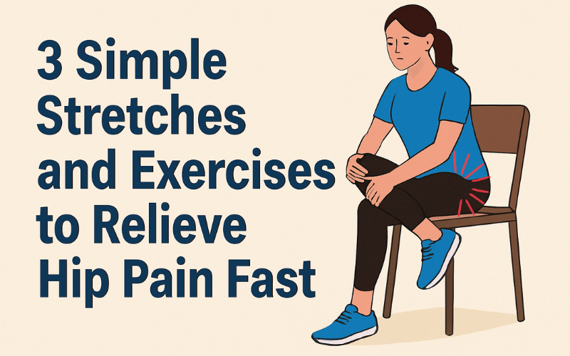 You are currently viewing 3 Simple Stretches and Exercises to Relieve Hip Pain Fast
